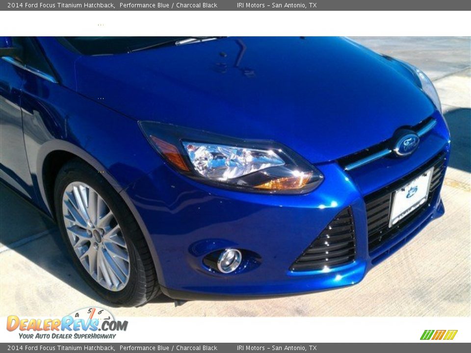 2014 Ford Focus Titanium Hatchback Performance Blue / Charcoal Black Photo #5