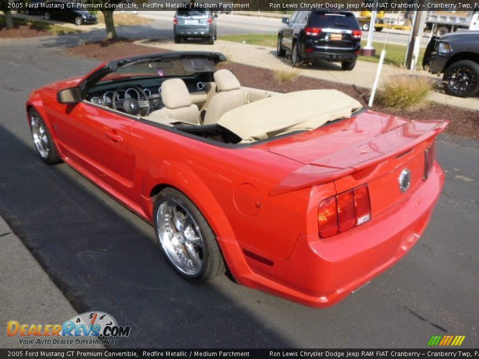 2005 Ford Mustang GT Premium Convertible Redfire Metallic / Medium Parchment Photo #6
