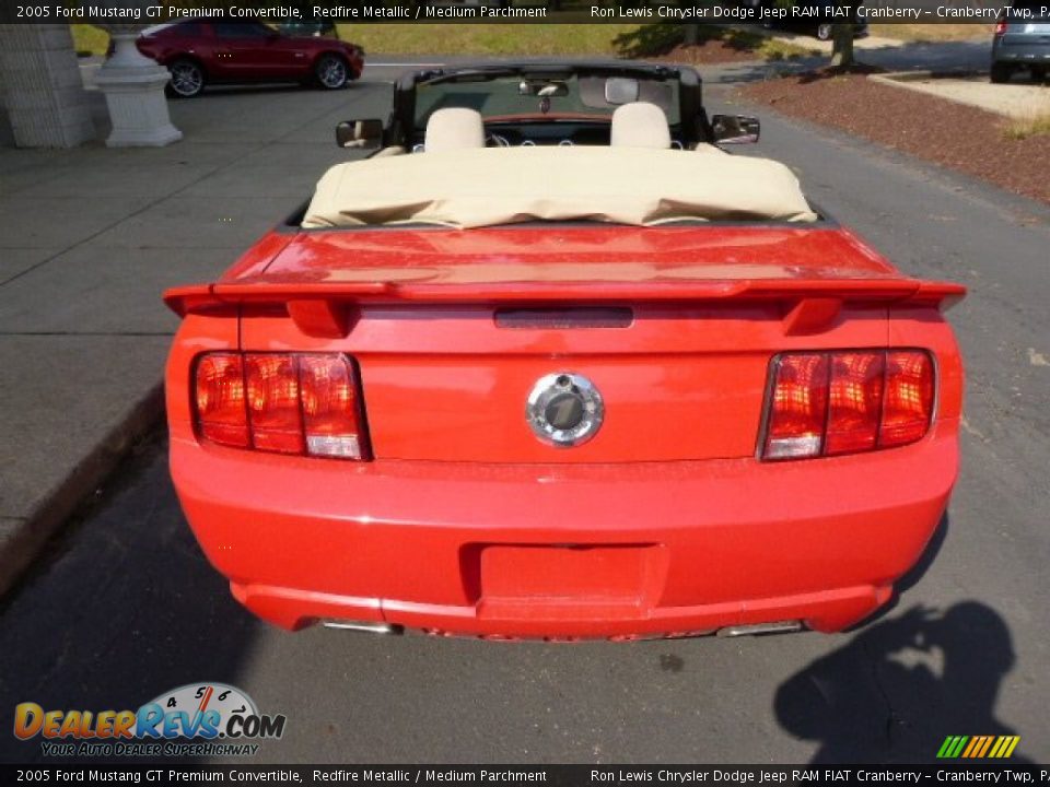 2005 Ford Mustang GT Premium Convertible Redfire Metallic / Medium Parchment Photo #7