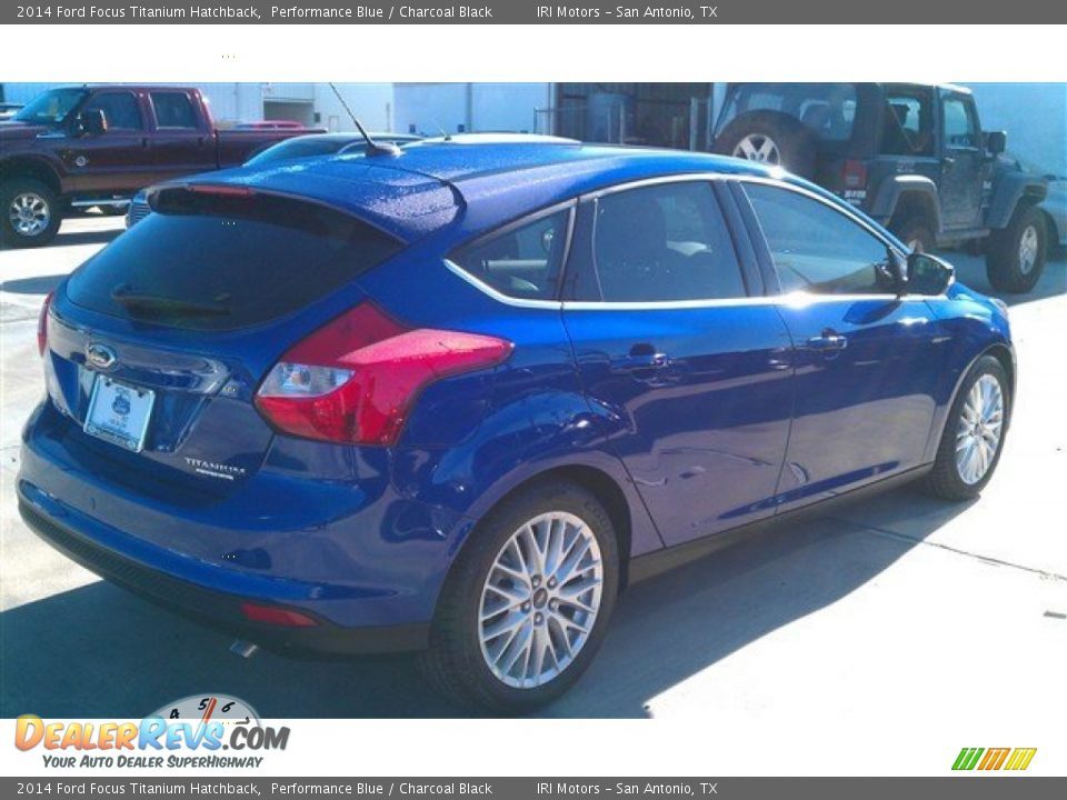 2014 Ford Focus Titanium Hatchback Performance Blue / Charcoal Black Photo #8