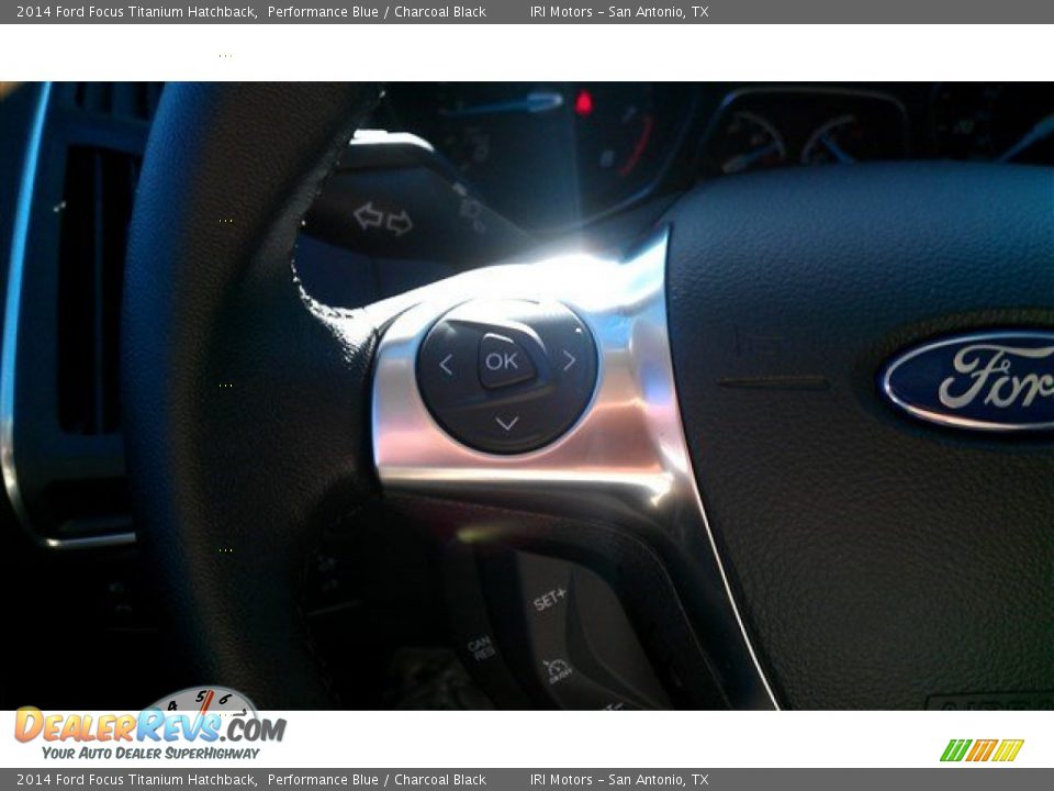 2014 Ford Focus Titanium Hatchback Performance Blue / Charcoal Black Photo #27