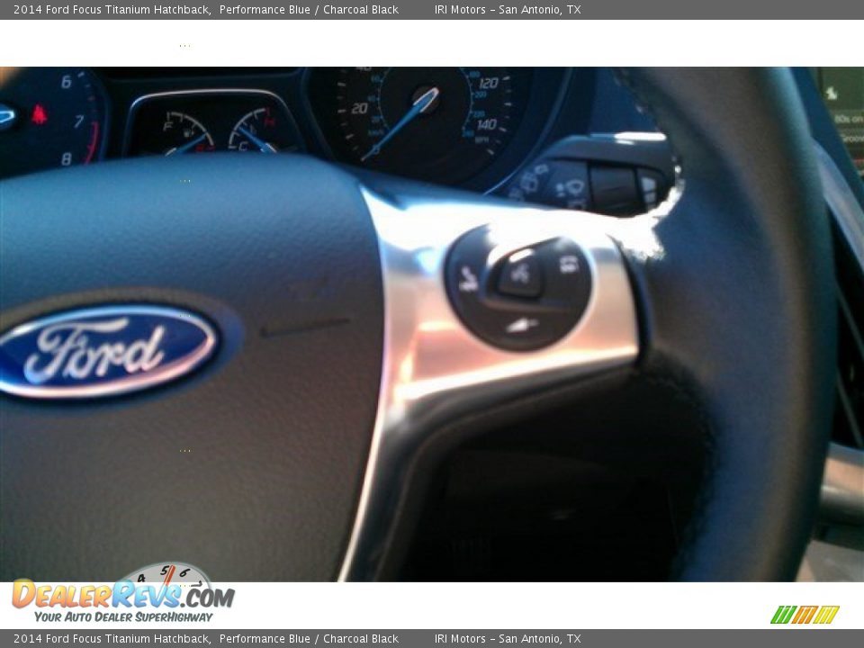 2014 Ford Focus Titanium Hatchback Performance Blue / Charcoal Black Photo #28