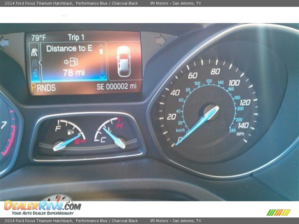 2014 Ford Focus Titanium Hatchback Performance Blue / Charcoal Black Photo #31