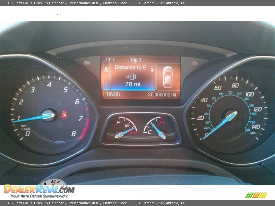 2014 Ford Focus Titanium Hatchback Performance Blue / Charcoal Black Photo #32