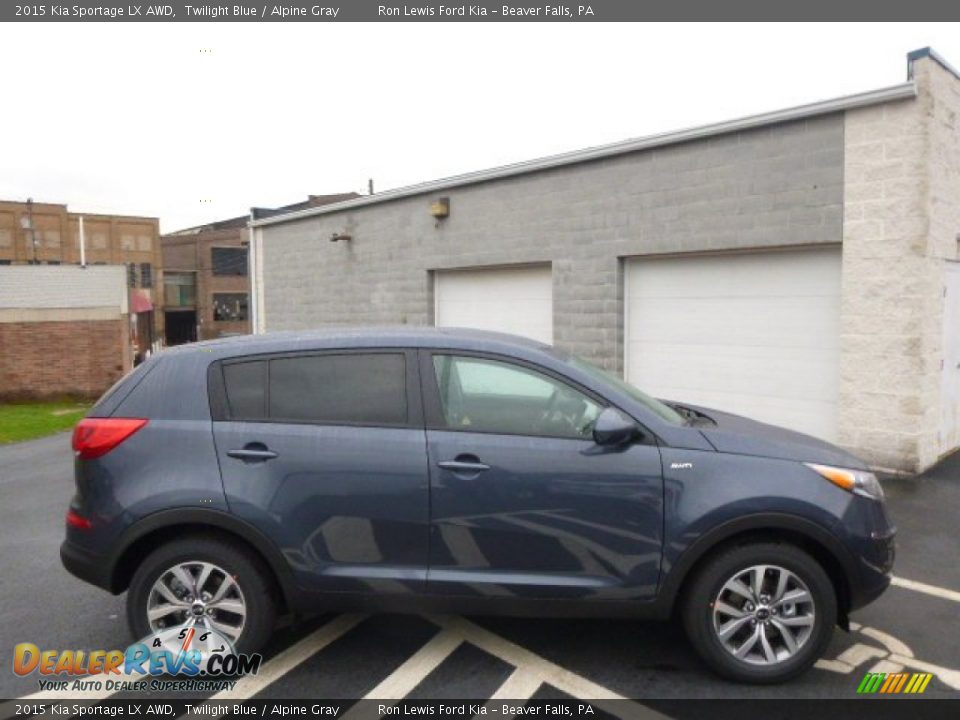 2015 Kia Sportage LX AWD Twilight Blue / Alpine Gray Photo #1
