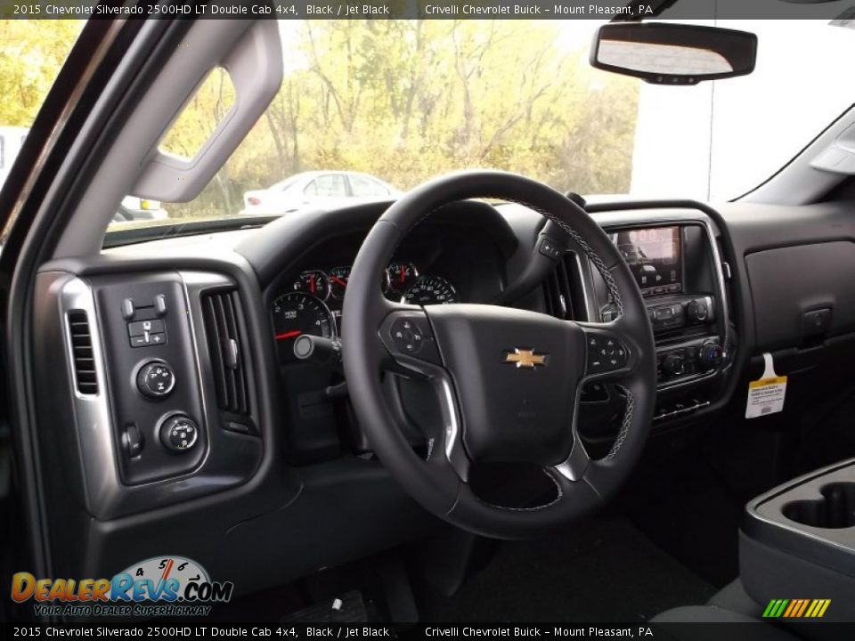 2015 Chevrolet Silverado 2500HD LT Double Cab 4x4 Black / Jet Black Photo #9
