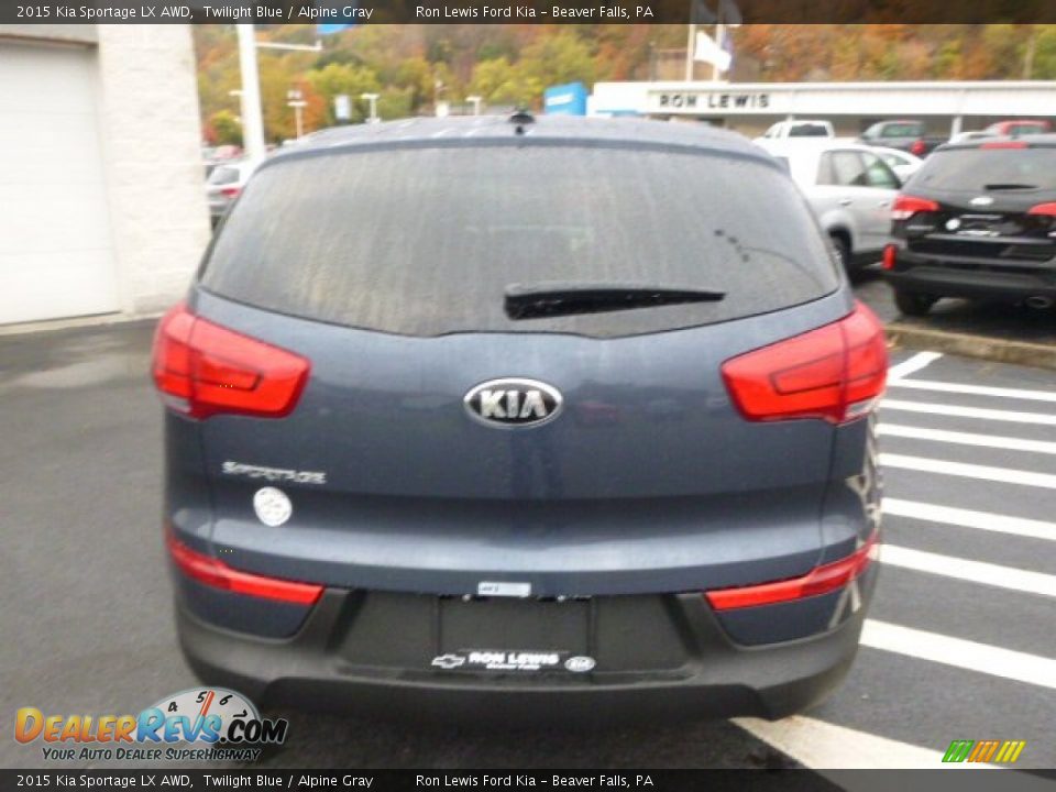2015 Kia Sportage LX AWD Twilight Blue / Alpine Gray Photo #7