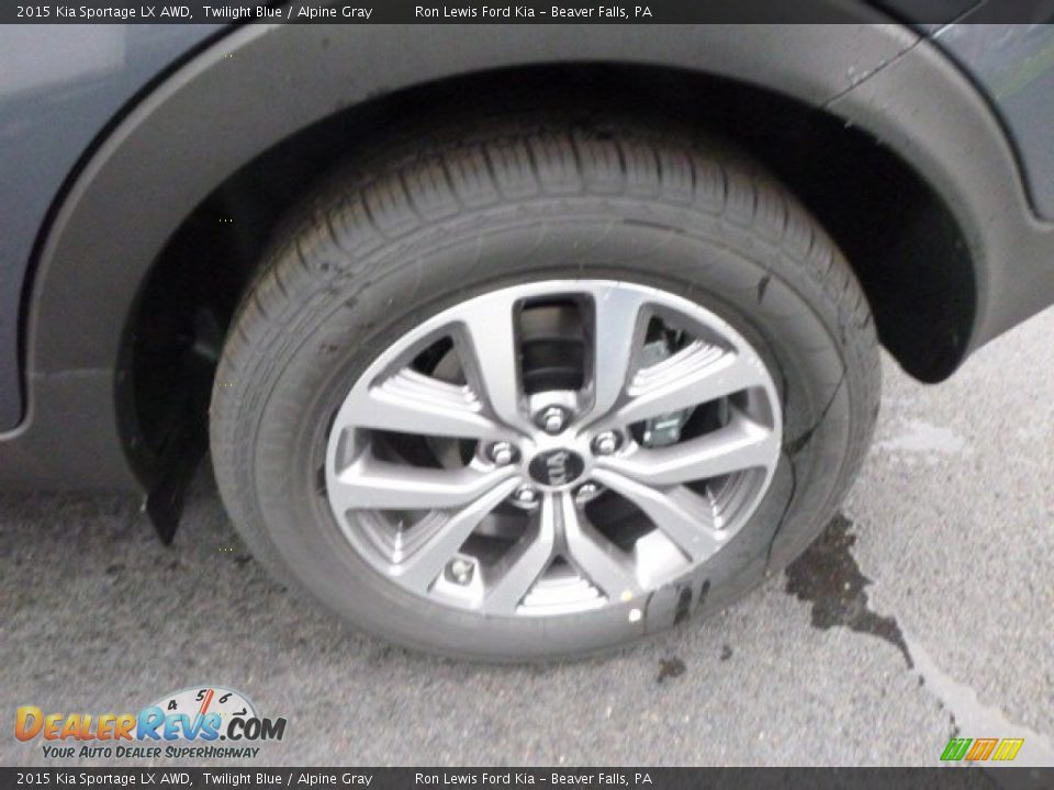 2015 Kia Sportage LX AWD Twilight Blue / Alpine Gray Photo #9