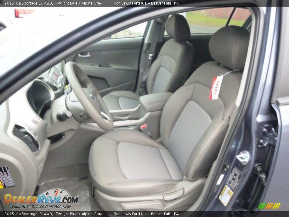 2015 Kia Sportage LX AWD Twilight Blue / Alpine Gray Photo #10