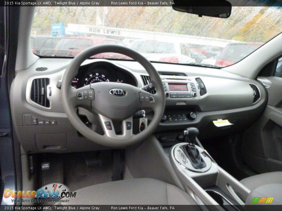 2015 Kia Sportage LX AWD Twilight Blue / Alpine Gray Photo #14