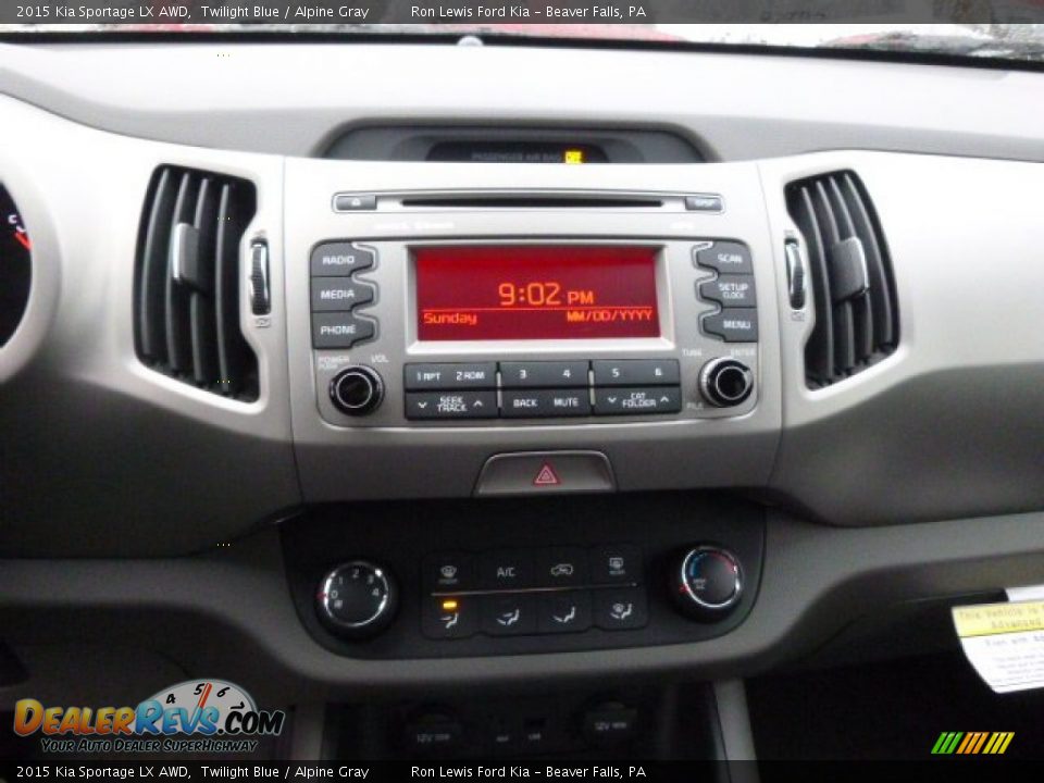 2015 Kia Sportage LX AWD Twilight Blue / Alpine Gray Photo #17