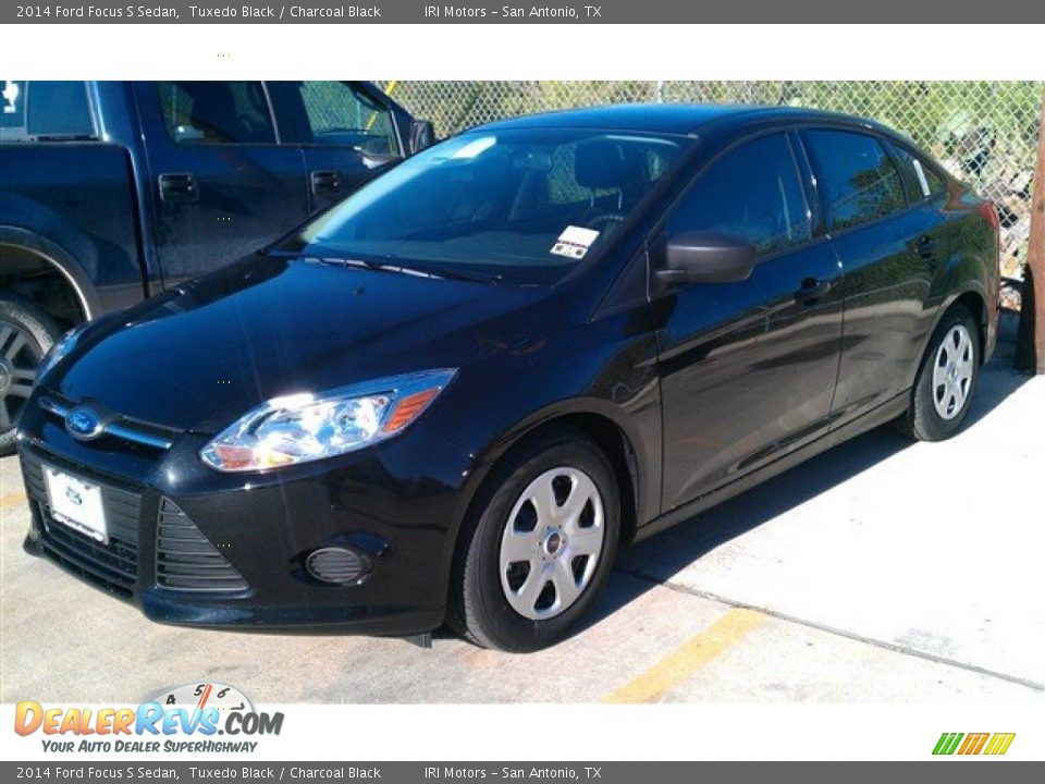 2014 Ford Focus S Sedan Tuxedo Black / Charcoal Black Photo #1