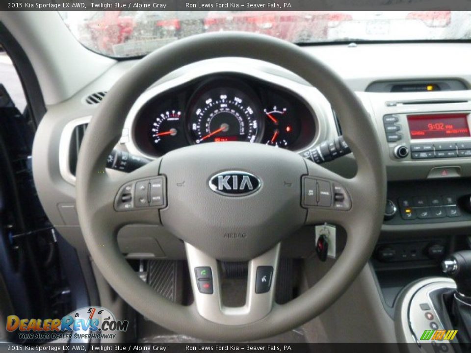 2015 Kia Sportage LX AWD Twilight Blue / Alpine Gray Photo #19