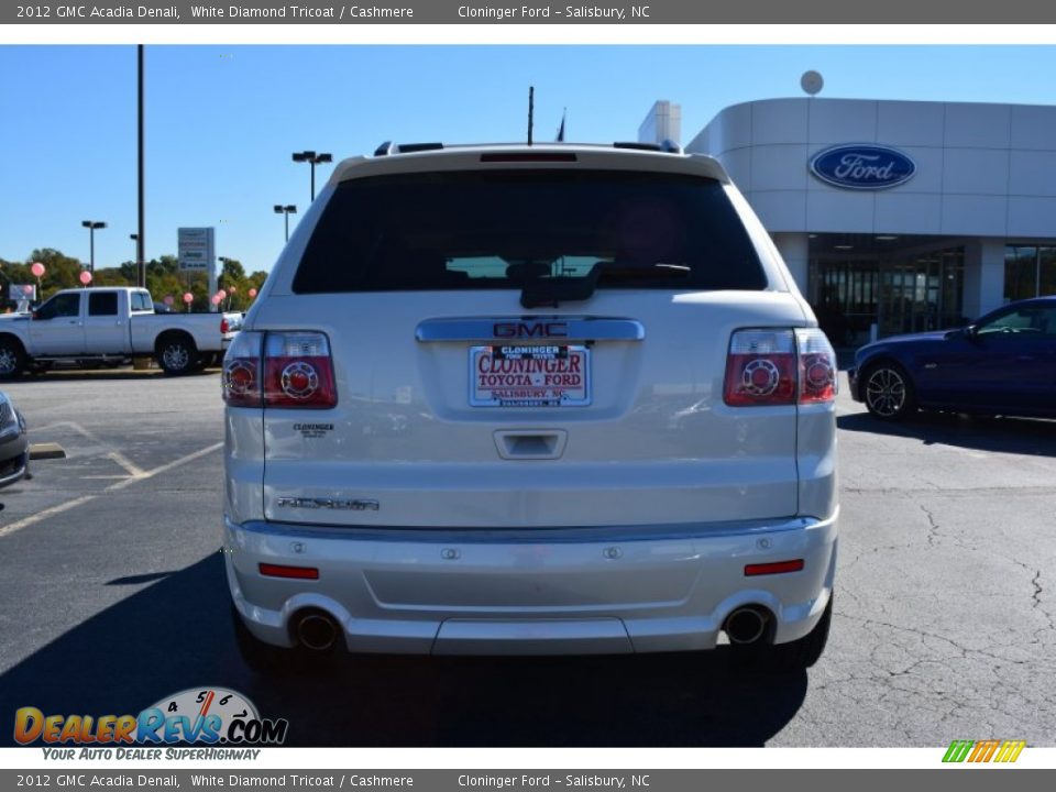2012 GMC Acadia Denali White Diamond Tricoat / Cashmere Photo #4