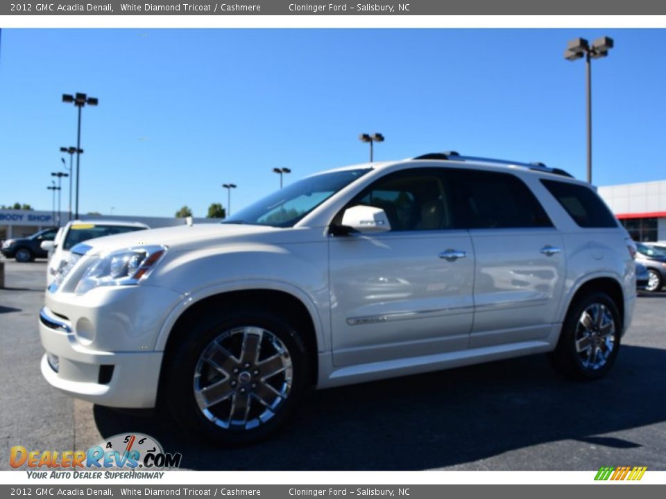 2012 GMC Acadia Denali White Diamond Tricoat / Cashmere Photo #7