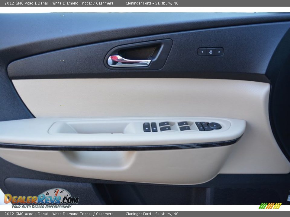 2012 GMC Acadia Denali White Diamond Tricoat / Cashmere Photo #8