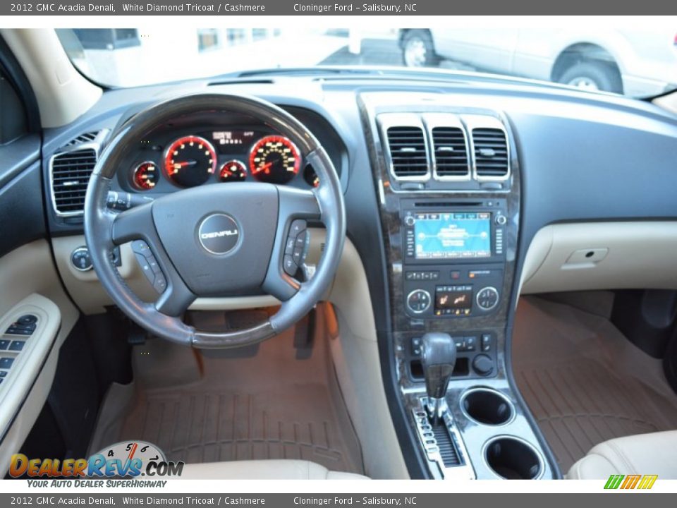 2012 GMC Acadia Denali White Diamond Tricoat / Cashmere Photo #21