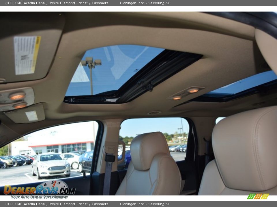 2012 GMC Acadia Denali White Diamond Tricoat / Cashmere Photo #22