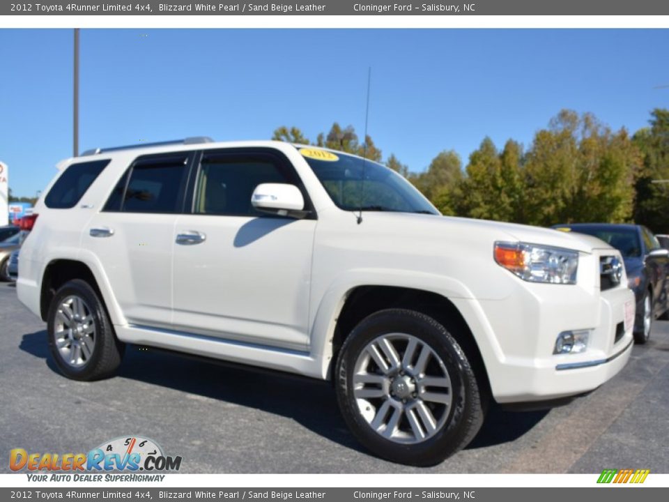 2012 Toyota 4Runner Limited 4x4 Blizzard White Pearl / Sand Beige Leather Photo #1