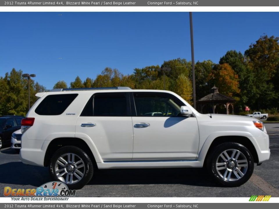 2012 Toyota 4Runner Limited 4x4 Blizzard White Pearl / Sand Beige Leather Photo #2