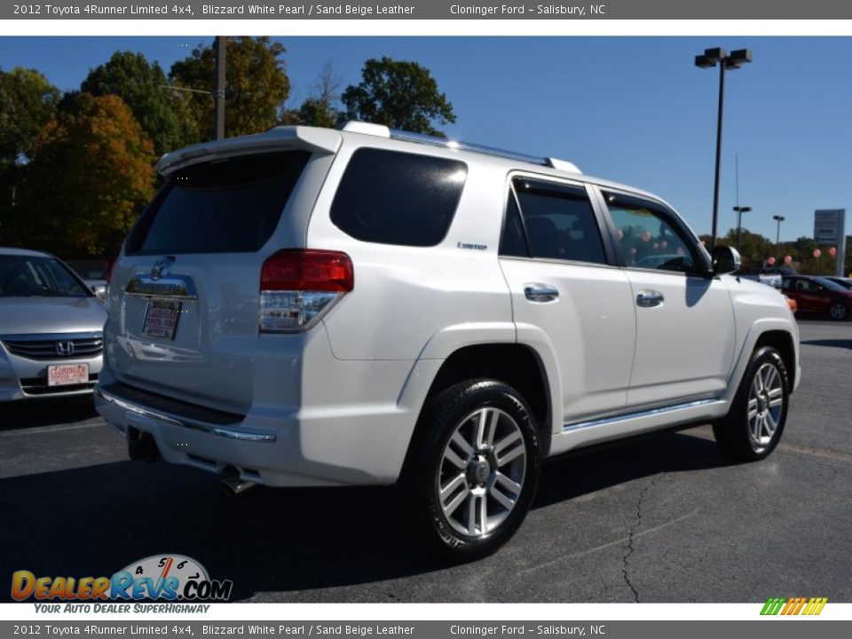 2012 Toyota 4Runner Limited 4x4 Blizzard White Pearl / Sand Beige Leather Photo #3