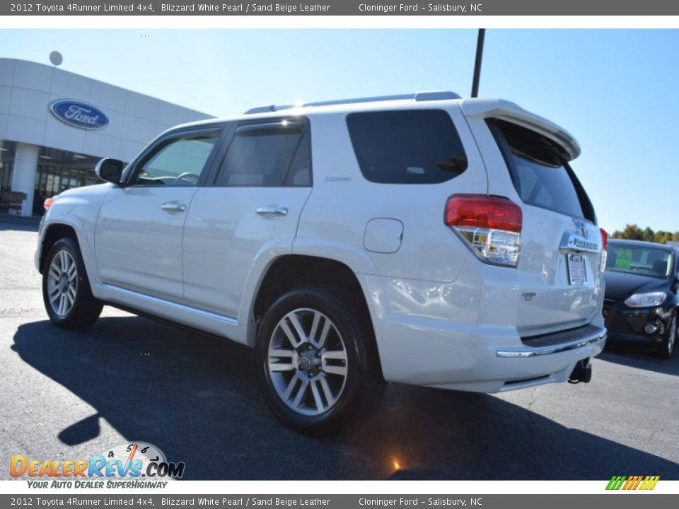 2012 Toyota 4Runner Limited 4x4 Blizzard White Pearl / Sand Beige Leather Photo #5