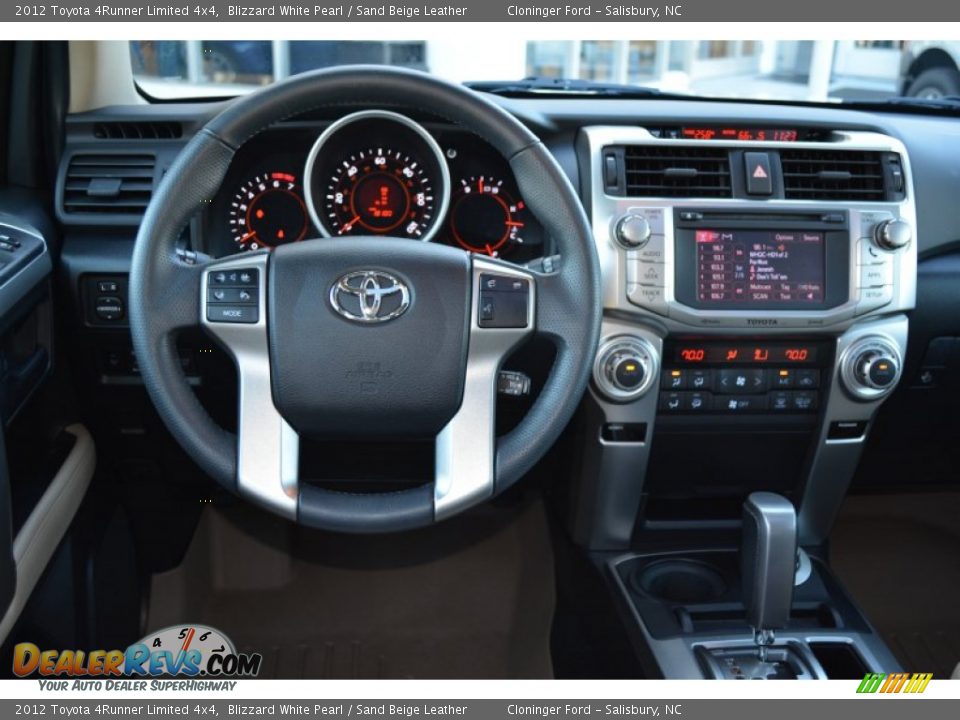 2012 Toyota 4Runner Limited 4x4 Blizzard White Pearl / Sand Beige Leather Photo #18