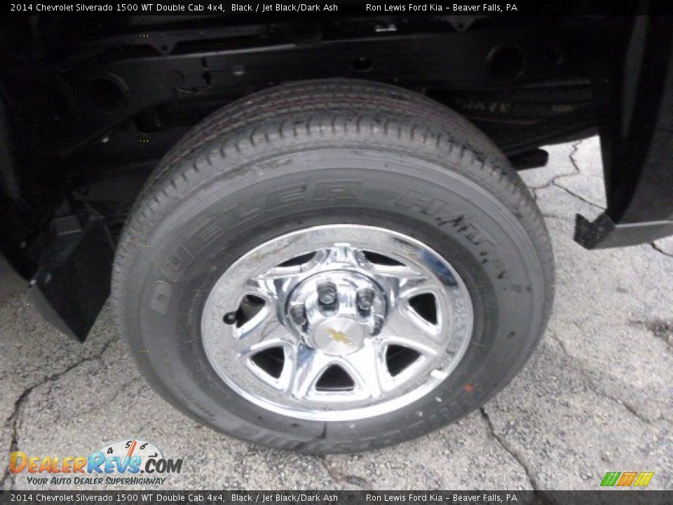 2014 Chevrolet Silverado 1500 WT Double Cab 4x4 Black / Jet Black/Dark Ash Photo #9
