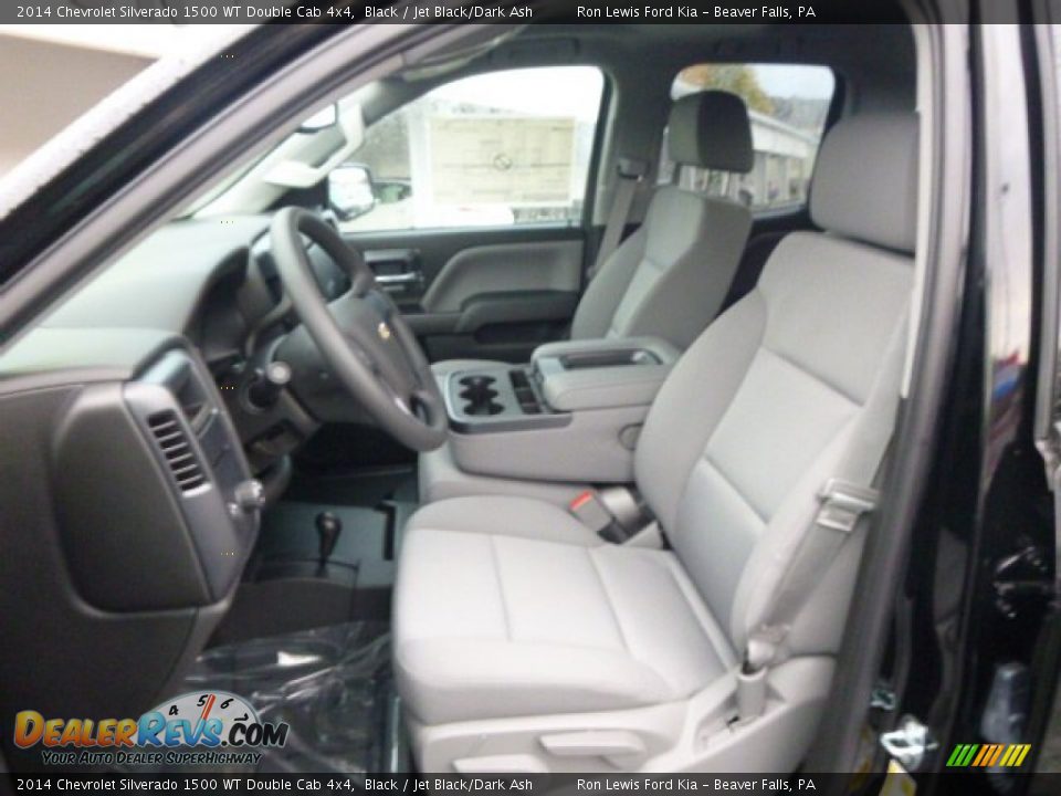 2014 Chevrolet Silverado 1500 WT Double Cab 4x4 Black / Jet Black/Dark Ash Photo #10