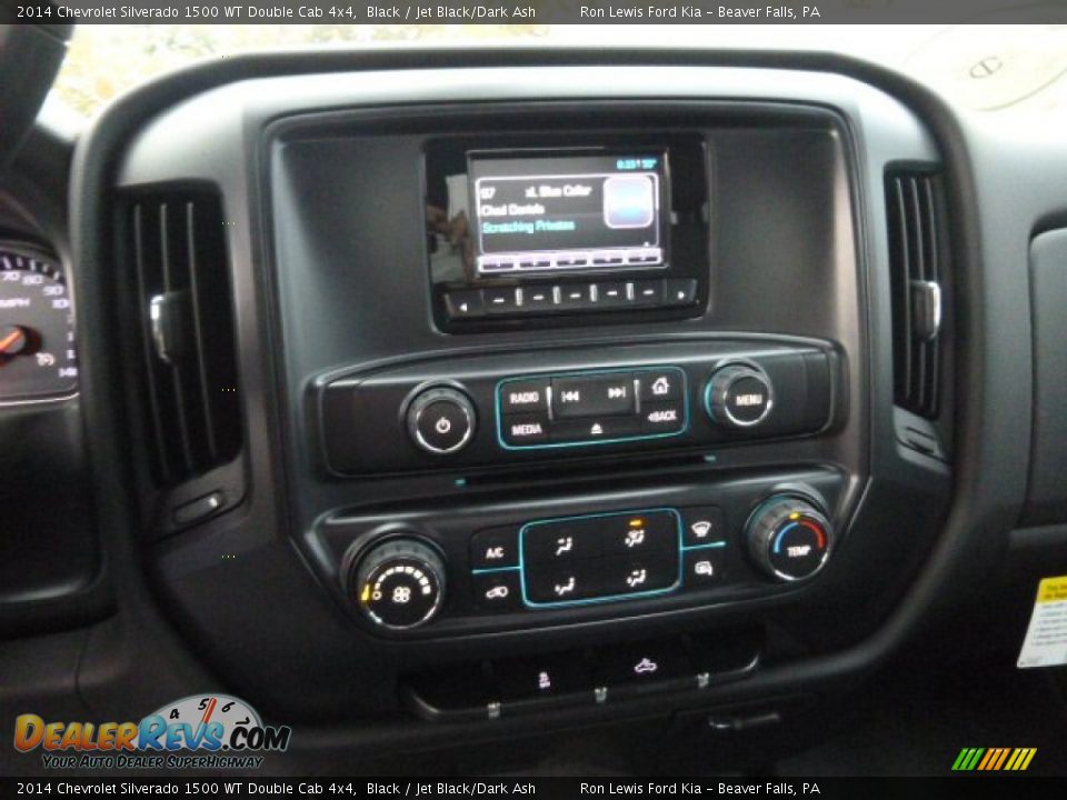 2014 Chevrolet Silverado 1500 WT Double Cab 4x4 Black / Jet Black/Dark Ash Photo #17