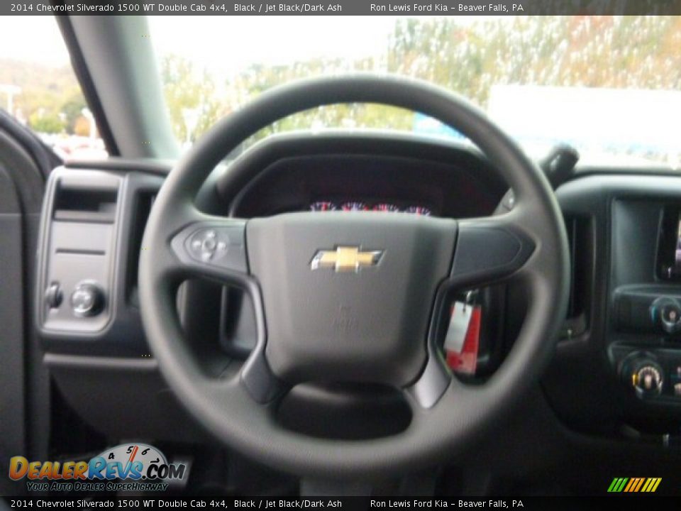 2014 Chevrolet Silverado 1500 WT Double Cab 4x4 Black / Jet Black/Dark Ash Photo #19