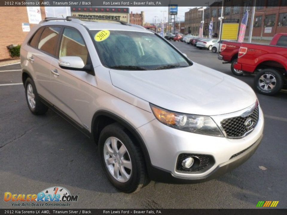 2012 Kia Sorento LX AWD Titanium Silver / Black Photo #2