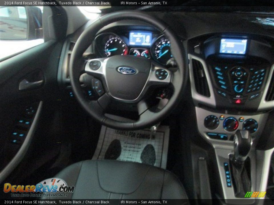 2014 Ford Focus SE Hatchback Tuxedo Black / Charcoal Black Photo #12