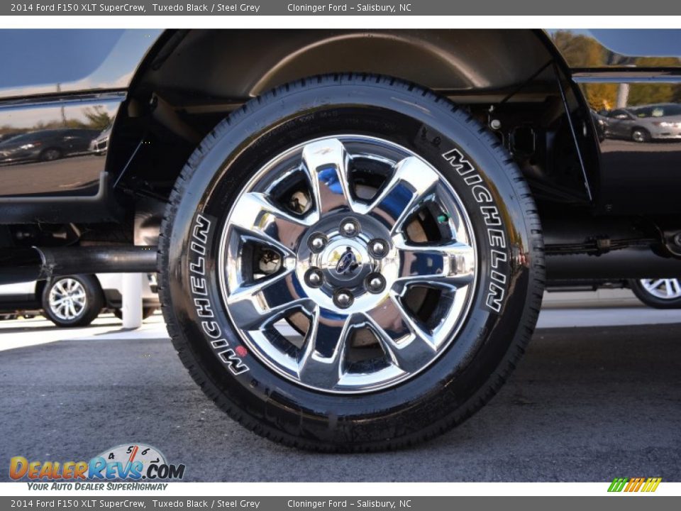 2014 Ford F150 XLT SuperCrew Tuxedo Black / Steel Grey Photo #11