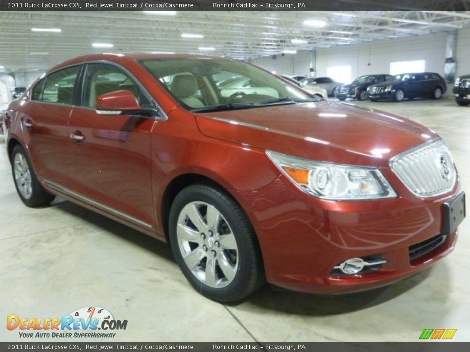 2011 Buick LaCrosse CXS Red Jewel Tintcoat / Cocoa/Cashmere Photo #3