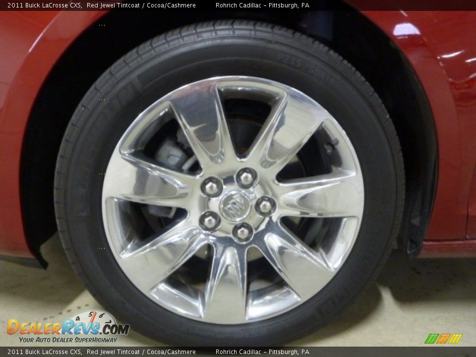 2011 Buick LaCrosse CXS Red Jewel Tintcoat / Cocoa/Cashmere Photo #8