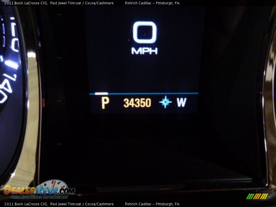 2011 Buick LaCrosse CXS Red Jewel Tintcoat / Cocoa/Cashmere Photo #9