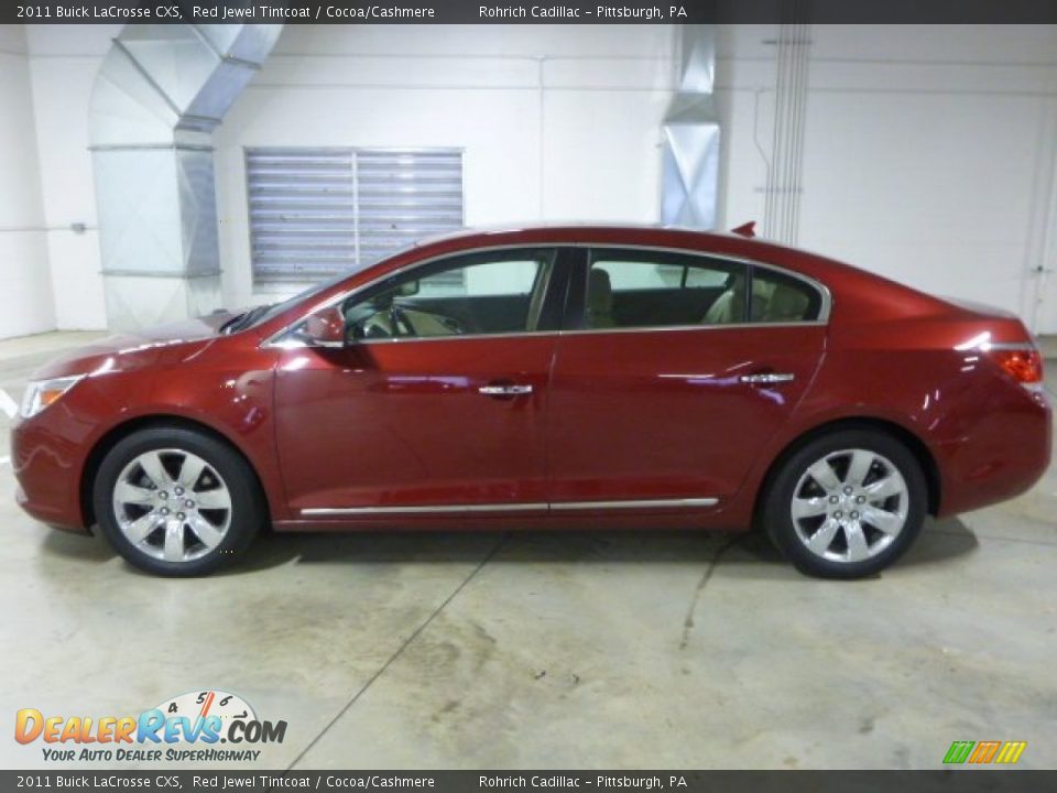 2011 Buick LaCrosse CXS Red Jewel Tintcoat / Cocoa/Cashmere Photo #10