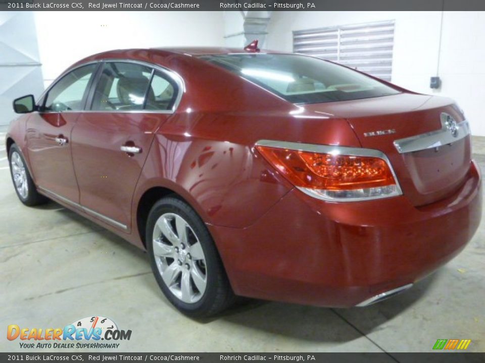 2011 Buick LaCrosse CXS Red Jewel Tintcoat / Cocoa/Cashmere Photo #11