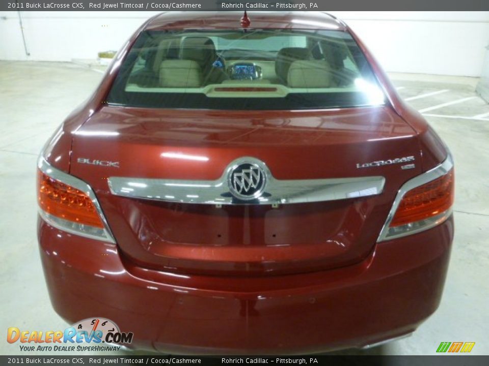 2011 Buick LaCrosse CXS Red Jewel Tintcoat / Cocoa/Cashmere Photo #12