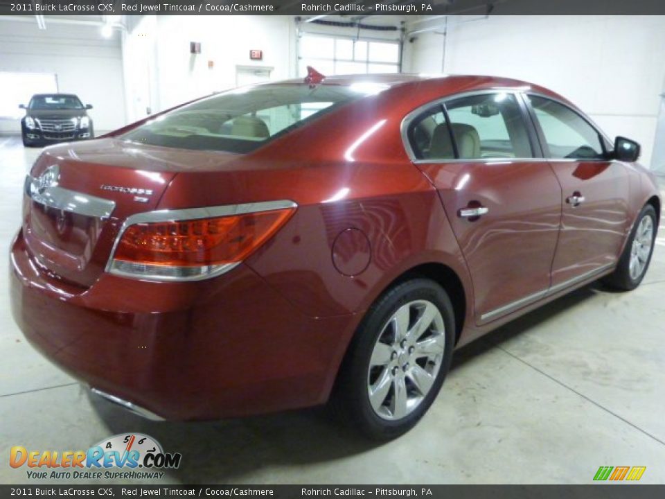 2011 Buick LaCrosse CXS Red Jewel Tintcoat / Cocoa/Cashmere Photo #13