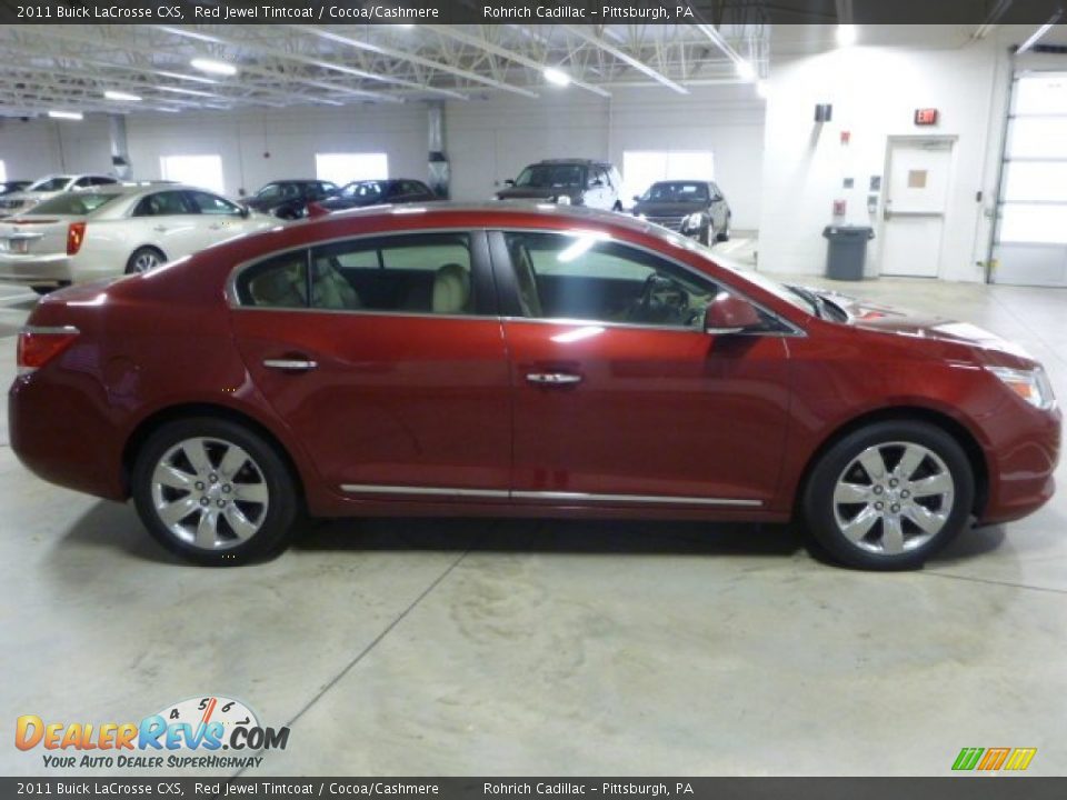 2011 Buick LaCrosse CXS Red Jewel Tintcoat / Cocoa/Cashmere Photo #14