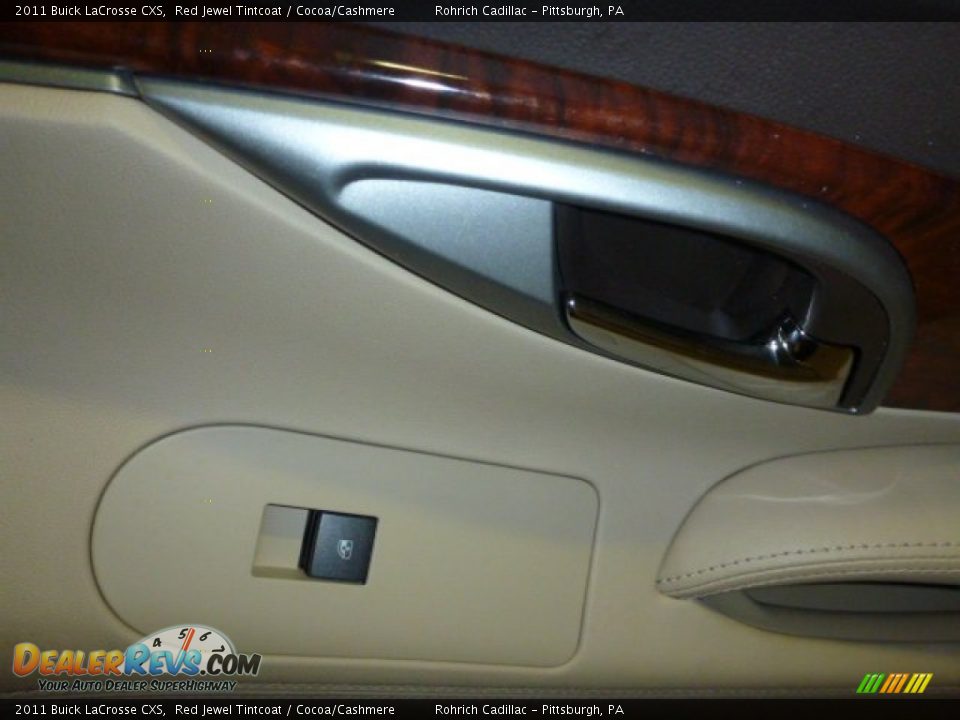 2011 Buick LaCrosse CXS Red Jewel Tintcoat / Cocoa/Cashmere Photo #16