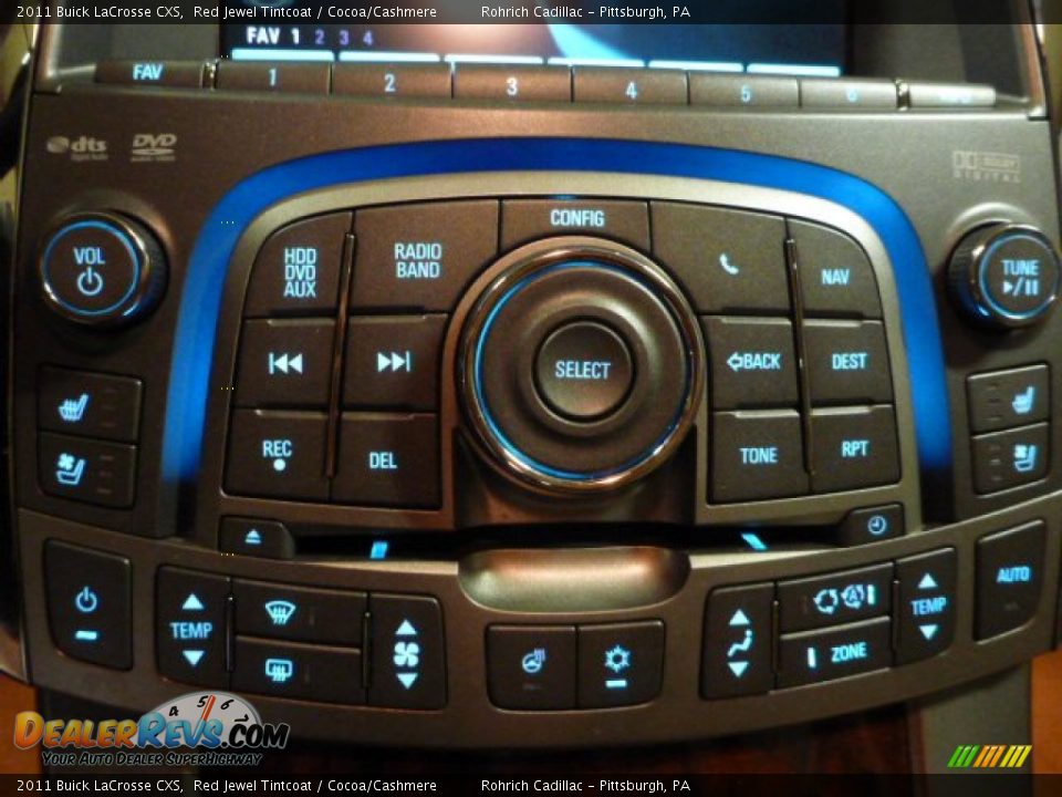 2011 Buick LaCrosse CXS Red Jewel Tintcoat / Cocoa/Cashmere Photo #24