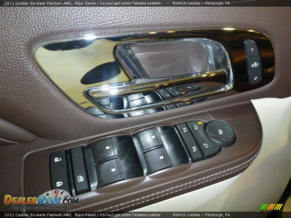 2011 Cadillac Escalade Platinum AWD Black Raven / Cocoa/Light Linen Tehama Leather Photo #2