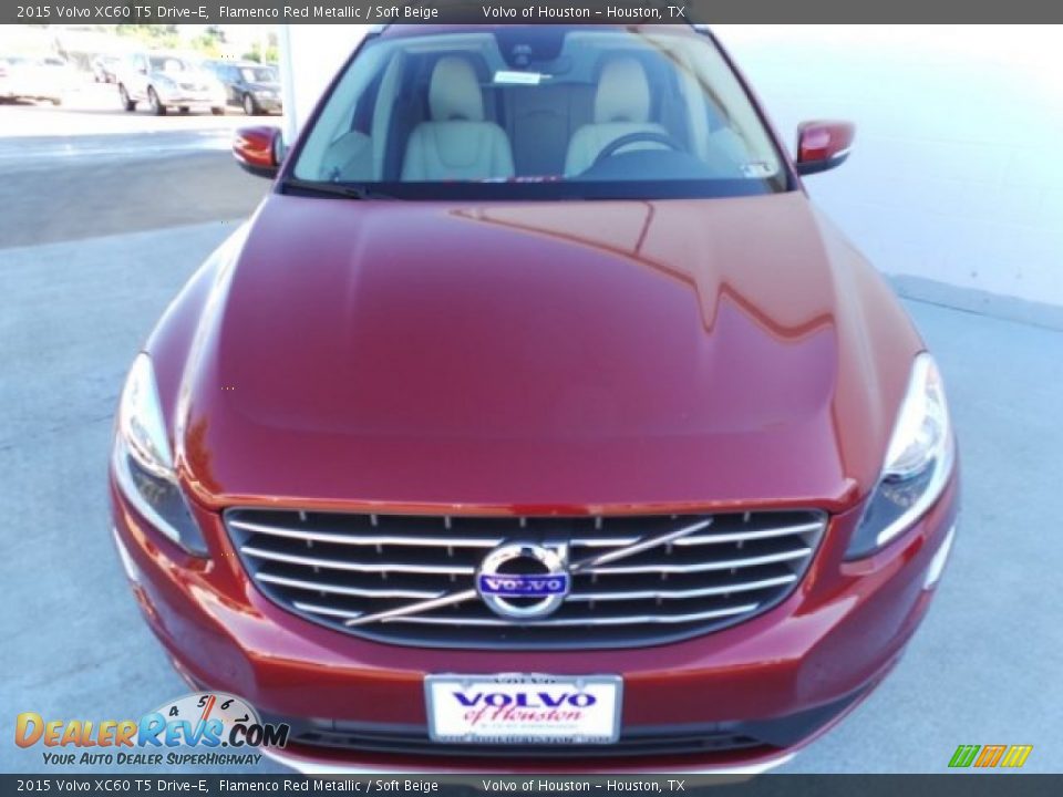 2015 Volvo XC60 T5 Drive-E Flamenco Red Metallic / Soft Beige Photo #2