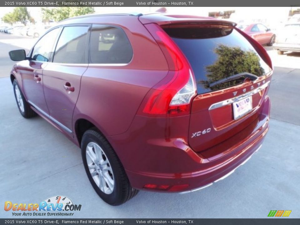 2015 Volvo XC60 T5 Drive-E Flamenco Red Metallic / Soft Beige Photo #4