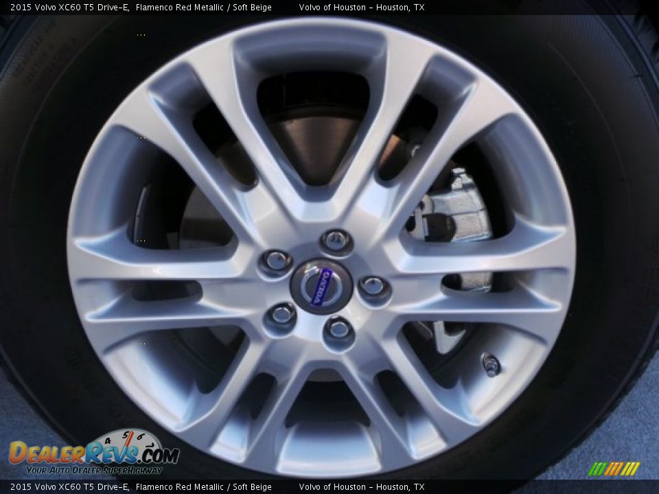 2015 Volvo XC60 T5 Drive-E Flamenco Red Metallic / Soft Beige Photo #8