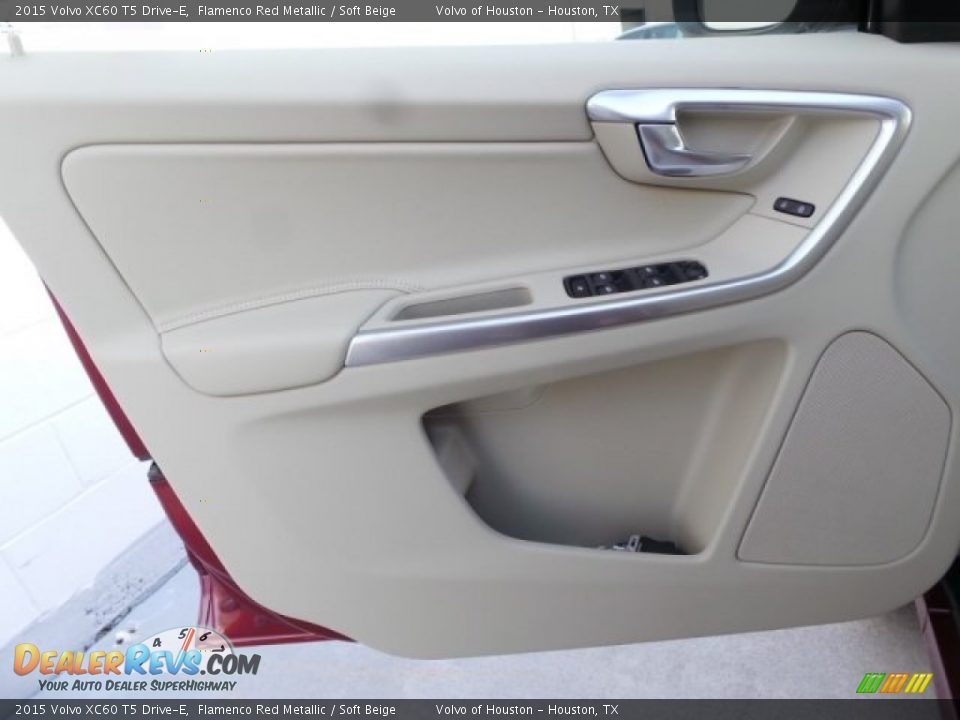 2015 Volvo XC60 T5 Drive-E Flamenco Red Metallic / Soft Beige Photo #9