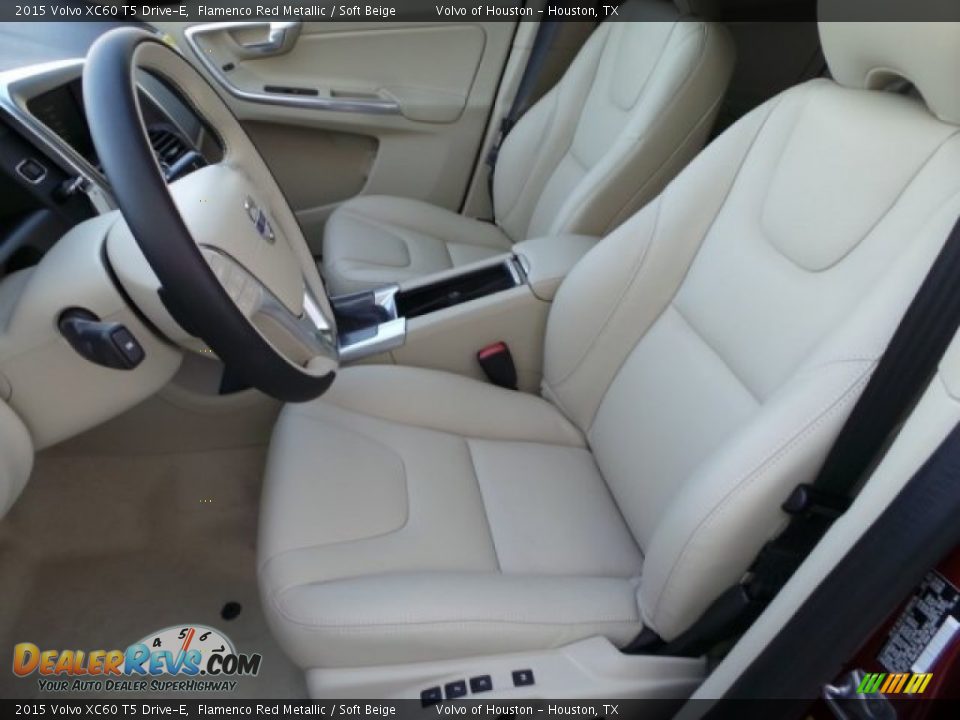 2015 Volvo XC60 T5 Drive-E Flamenco Red Metallic / Soft Beige Photo #11